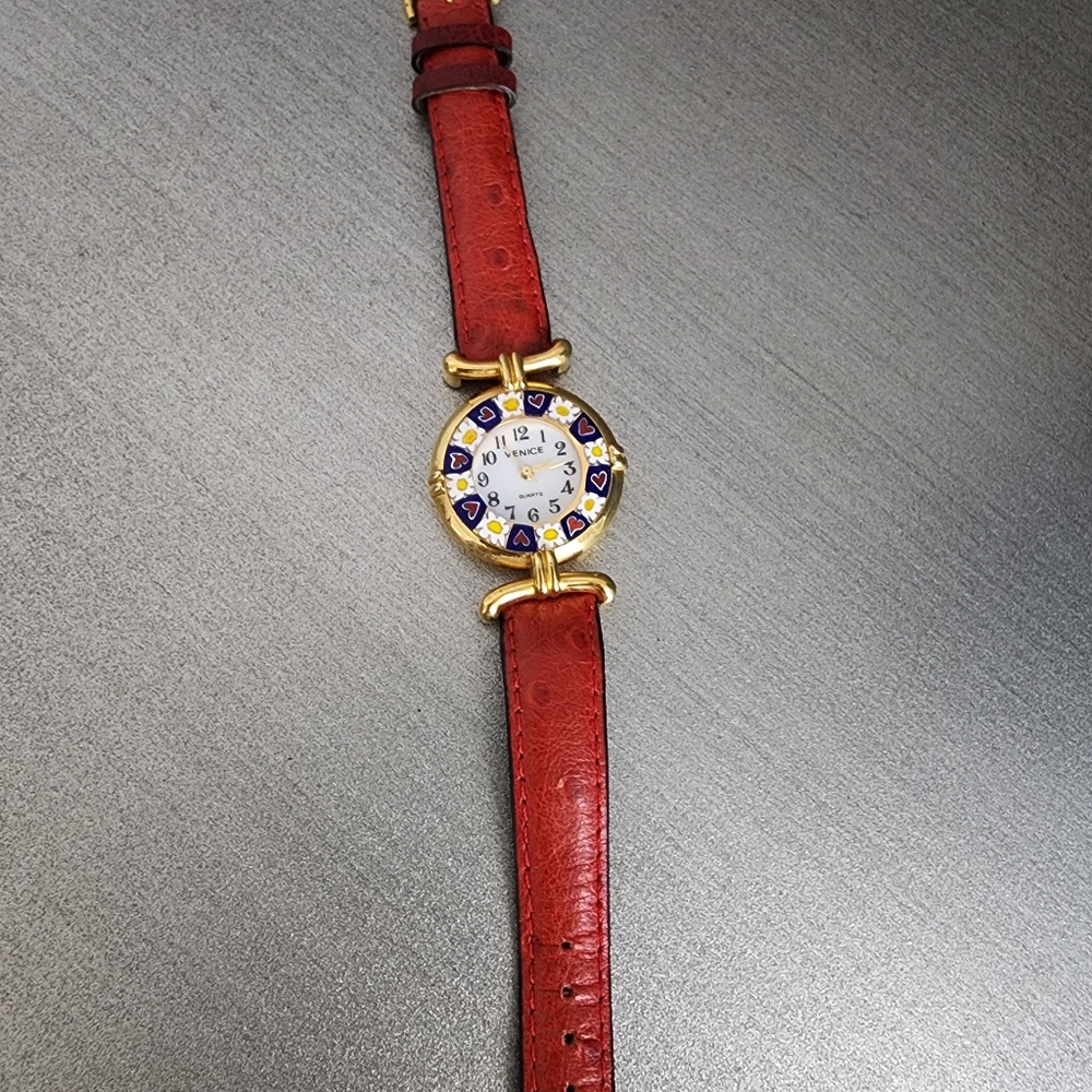 Venice murano glass red watch